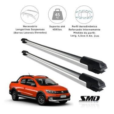 Imagem de Rack Travessa de Teto Vw Saveiro Cross 2009 a 2018 Prata - SMD, PRATA,