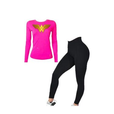 Imagem de Roupas Térmicas Femininas Academia  Conjunto Segunda Pele Calça e Cami