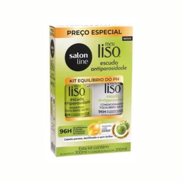 Imagem de Kit Shampoo Condicionador Antiporosidade Meu Liso Salon Line