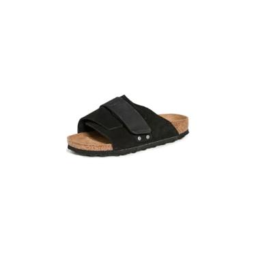 Imagem de Birkenstock Sandálias femininas de camurça/nobuck Kyoto, preto, 42-43 estreito feminino/41-41 masculino estreito