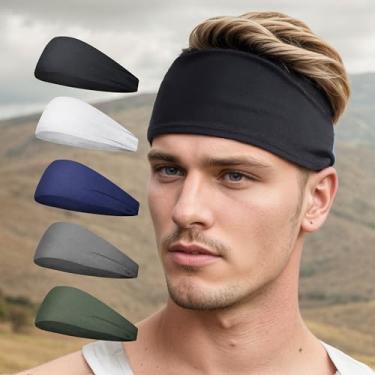 Imagem de Bandanas de corrida masculinas, pacote com 5 bandanas de treino para homens e mulheres, acessórios de corrida