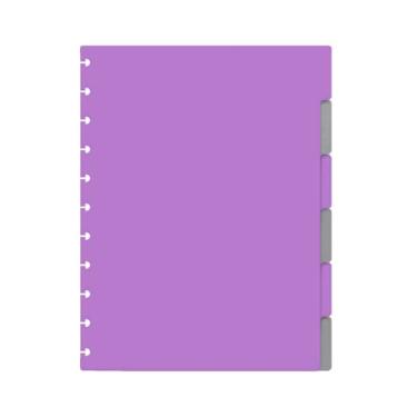 Imagem de Divisórias Iscool Para Caderno De Disco G Solid Colors Lilás e Prata