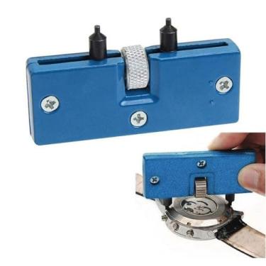 Imagem de Ferramenta profissional de remoção de traseira de relógio – abridor de caixa de relógio de metal ajustável e kit de fechamento de pressão, capa traseira retangular para remoção de parafusos