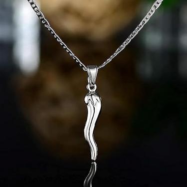 Imagem de Colar com pingente de pimenta delicada para mulheres, joia de pescoço brilhante, 40cm 5cm, Latão, Sem Pedra Preciosa