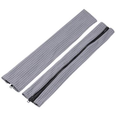 Imagem de Capa de braço para cadeira de escritório, 2 peças, protetores de apoio de braço para cadeira de escritório, com zíper, elástico, resistente à água, capas de descanso de braço para cadeiras de mesa