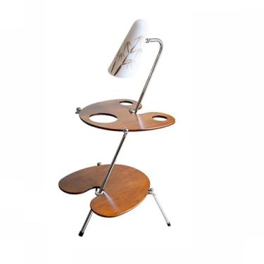 Imagem de Luminária de chão Candeeiro de pé com mesa, cabeceira candeeiro, luz leitura lateral para quarto, sala estar