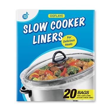 Imagem de OOFLAYE 20 Counts Slow Cooker Liners and Cooking Bags, Extra Large Size Fits 6-10QT Pot, 14x 22, BPA Free, Suitable for Oval & Round Pot -1 Pack