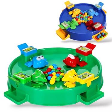 Imagem de Jogo Papa Bolinhas Sapinho, Brinquedo Educativo com 4 Sapos Coloridos, Jogo de Habilidade e Reflexo para Crianças