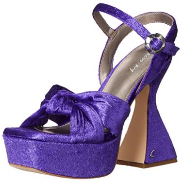 Imagem de Circus by Sam Edelman Sandália plataforma feminina Audrea, Veludo digital violeta cintilante, 6.5
