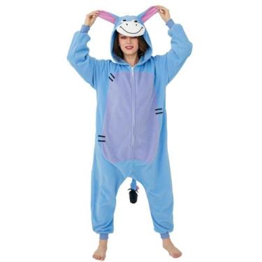 Imagem de Pijama VEULENT para adultos unissex, fantasia de animal de burro