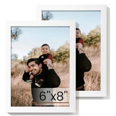 Imagem de Heimlove Conjunto de 2 porta-retratos 15,2 x 20,3 cm, molduras brancas para galeria de parede 15,2 x 20,3 cm, colagem de parede ou mesa para documento de certificado