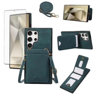 Imagem de Asuwish Capa de telefone para Samsung Galaxy S23 Ultra 5G capa carteira com alça de pulso flip suporte para cartão de crédito acessórios celulares S23Ultra 23S S 23 23Ultra 6,8 polegadas mulheres