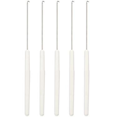 Imagem de Ganchos de crochê para máquina de tricô profissional com alça de metal plástico 6,9 polegadas acessórios de substituição para palheta prateada SRP50 SRP60 SRP60N conjunto de 5