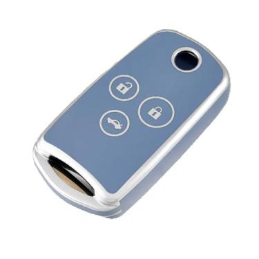 Imagem de Capa de chave de carro com 3 botões para Honda Civic Accord Jazz CRV HRV CRZ para Acura TL TSX ZDX RSX RSX chaveiro protetor de chave