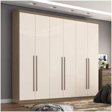 Imagem de Guarda Roupa Casal 06 Portas 03 Gavetas Pérola Henn Rústico Off White