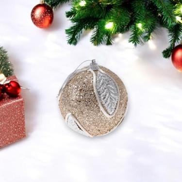 Imagem de Generic 1 peça de enfeites de bolas de Natal redondas folhas pegajosas espuma champanhe 8 cm