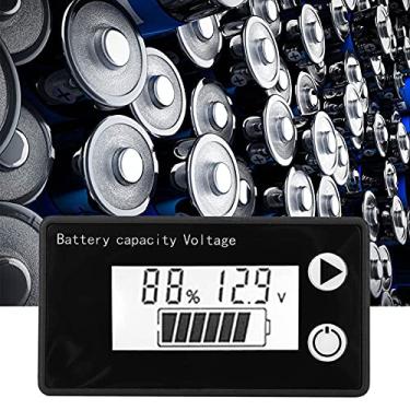 Imagem de Lcd 12v Indicador de Capacidade da Bateria Testador Universal Display Digital Voltímetro para Baterias de Lítio Chumbo-ácido ((10-100V) azul + temperatura)