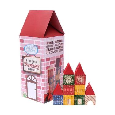 Imagem de Blocos De Montar Com Tinta Pequenos Engenheiros 40 Peças