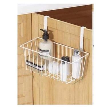 Imagem de Organizador Suporte Cesto Multiuso Aramado PARA Porta Armário(BRANCO)