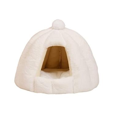 Imagem de Casas De Cães, Cabanas De Tenda Fechadas De Cães, Cachorro Caverna Do Canil Profundo Do Sono Profundo Cão Redondo Canil Kennel Semi-gato Canil Pequeno Coelho De Coelho Outono E Inverno