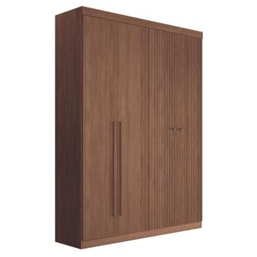 Imagem de Guarda Roupa Casal Ripado 4 Portas Elvas Jatobá