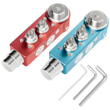 Imagem de AOOTU DAOSM Adaptador de poste de bateria, terminais de bateria de substituição automotiva e conectores de extremidades para carros/caminhões de 12V, grampos de terminal de 4 vias em 2AWG a 4/0 (XL