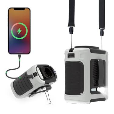 Imagem de Ventilador de cintura portátil, ventilador de pescoço de 10000 mAh carregador portátil, 5 velocidades 16000RPM ventilador de cinto de fluxo de ar forte 40h tempo de trabalho, ventilador pessoal