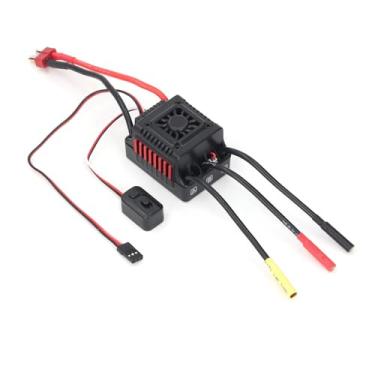 Imagem de SUNGOOYUE Sensor Controlador Sem Escova à Prova D'água 45A para Carro RC 1/10, Tplug Protetor Ajustável, Vermelho, Compatível Com Vários Sistemas Servo