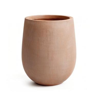 Imagem de Greens Word Vaso pequeno de urna de óxido de magnésio com textura de cimento para urna de concreto com orifício de drenagem,