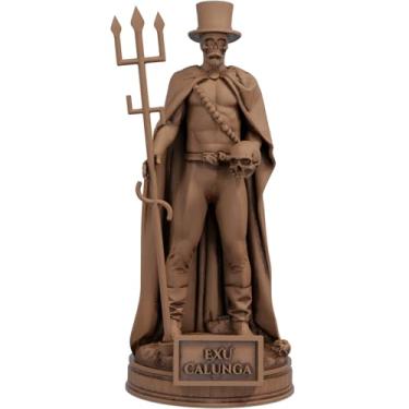 Imagem de Estátua Exu Calunga Umbanda Candomblé (Cor Madeira)