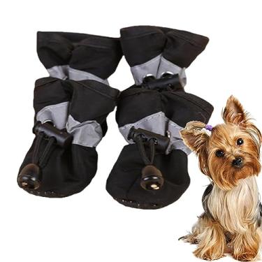 Imagem de Sapatos impermeáveis para cães | Anti-Slip Pet Shoes,pata cachorro macio, botas cachorro respiráveis com cordão ajustável para gatos e cães peque e médios em piso quente Hoghaki