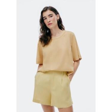 Imagem de Blusa Feminina Manga Média Com Linho-Feminino