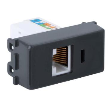 Imagem de Módulo Rede Rj45 - Tramontina Liz Grafite - Tlg053