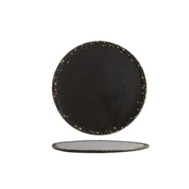 Imagem de ZHANQUAND Tigelas de massa, pratos de aperitivo, prato de jantar ocidental, prato especial, prato de louça, prato plano de cerâmica, prato de pêndulo circular doméstico, pratos de jantar para festas