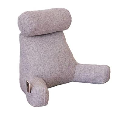 Imagem de Almofada de descanso de encosto com suporte de pescoço e braço, almofada de leitura para suporte lombar é uma ótima escolha para o seu trabalho, também é um encosto para jogos, fique com você por um