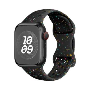 Imagem de Pulseira De Silicone Respirável Para Apple Watch 44mm 45mm 40mm 41mm 3