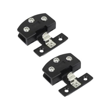 Imagem de IEUDNS 2 peças Armário de vidro porta de dobradiça Planejada sem moldura Instalação fácil 90 ° Cupboard Hinge Furniture Hardware para Chuveiro, Preto