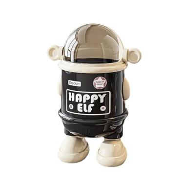 Imagem de Baoblaze Lixeira de mesa com design de, pequena cesta de papel, recipiente para lixo para lavanderia, dormitório, sala de estar ou, de Pé