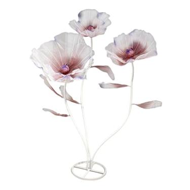 Imagem de IEUDNS Cenário de flores gigantes, decoração de casamento, floral, artesanato, suporte para fotos faça você mesmo, arranjo de casamento, ornamento para, Gradiente Cor Uva