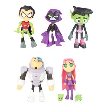 Imagem de Coleção de brinquedos de figuras de anime modelo D Teen Titans Robin 13cm
