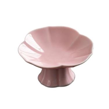 Imagem de prato de lanche Bandeja de servir decoração moderna bandeja cerâmica multiuso prato tigela frutas tigela de sopa(Pink)