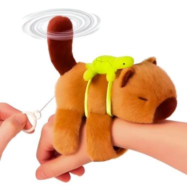 Imagem de Capivara Bracelete com Cauda Giratória – Pelúcia Fofinha Kawaii, Pulseira Infantil, Antiestresse, Presente Criativo