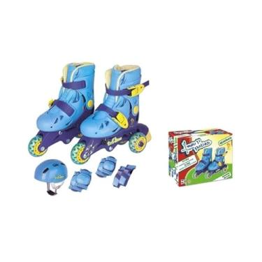 Imagem de Patins 3 Rodas Ajustáveis Fenix Azul