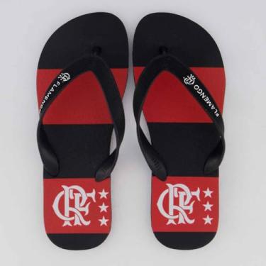 Imagem de Chinelo Flamengo Manto 81 Preto e Vermelho - Masculino - 43/44 - Preto