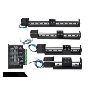 Imagem de Trilho guia linear tipo T XYZ mesa deslizante motorizada CNC mini mesa deslizante kit de acionamento de motor elétrico linear (100 mm e kit de acionamento)