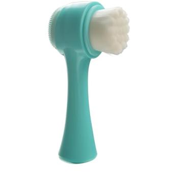Imagem de Escova De Limpeza Facial 2 Em 1- Ideal Para Skin Care - Silicone Material ABS Avançado Resistente À Temperatura -40°C À 260°C (Verde Água)