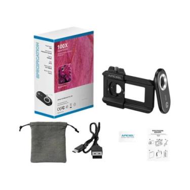 Imagem de Lente De Microscópio APEXEL 100X-200X Atualizada, Kit De Câmera Para T
