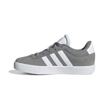 Imagem de adidas Tênis infantil unissex Vl Court 3.0, Cinza, três nuvens, branco, cinza, dois, 5 US