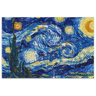 Imagem de Quebra-cabeça de noite estrelada para adultos, 500 peças, brinquedo, arte, natureza, quebra-cabeça, família, presentes, amantes