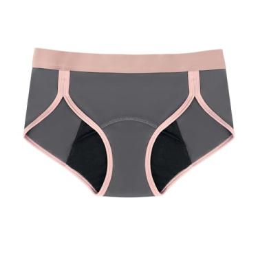 Imagem de Calcinhas femininas macias à prova de vazamento Carer – Pacote com 3 calcinhas menstruais à prova de vazamento, calcinhas menstruais de alta absorção para fluxo pesado, vazamento menstrual e bexiga